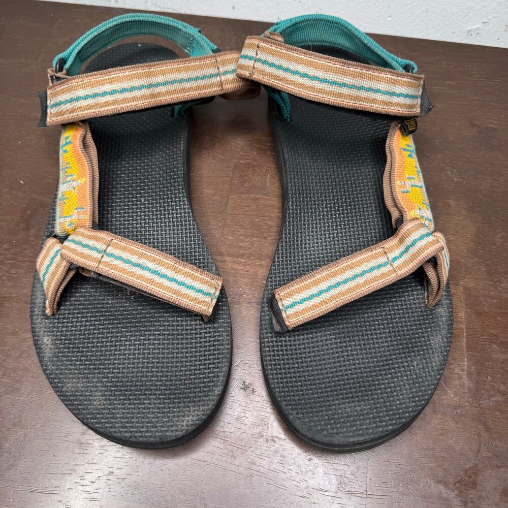 Teva Original Universal Strap Sandals‎ Brown Teal Pattern Men’s 7 / Women’s 9